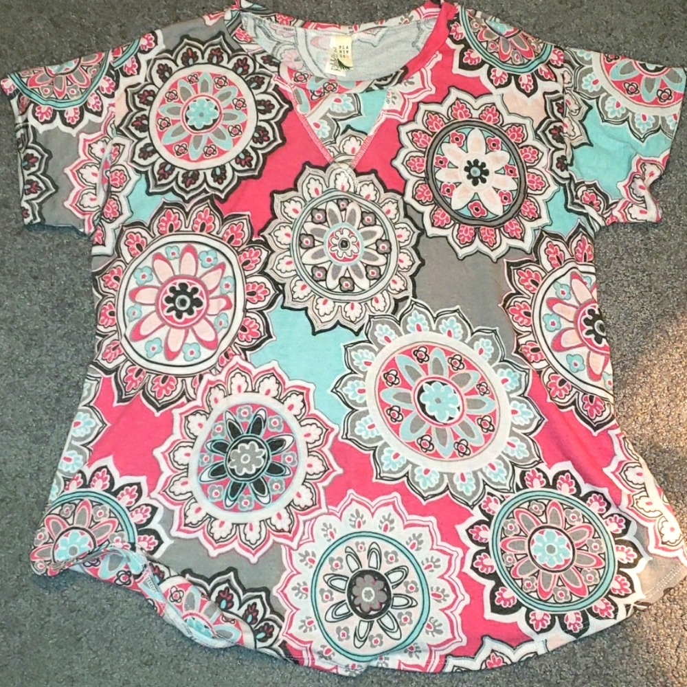 Flamingo medallion print tunic
